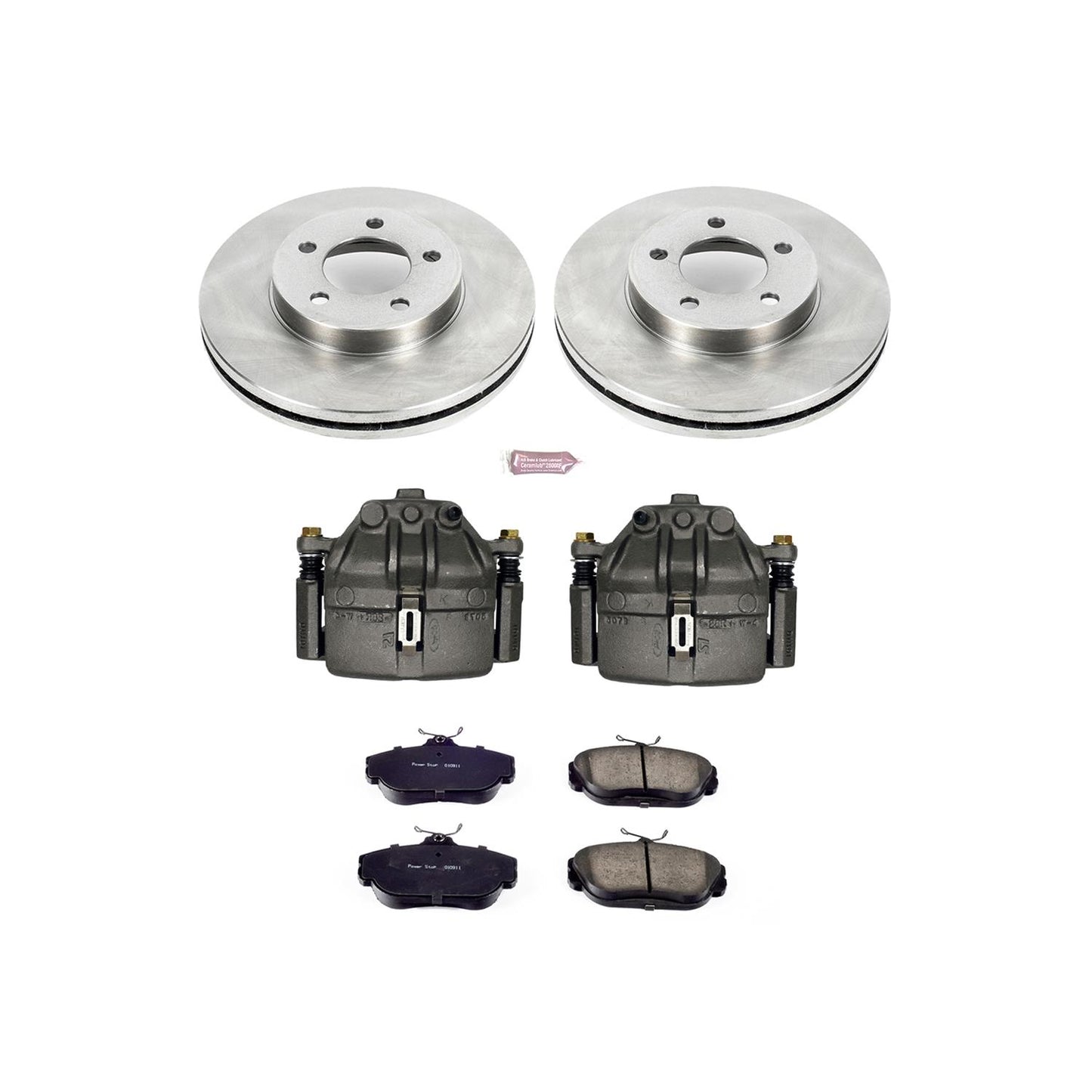 Power Stop Z17 Evolution Plus Stock Replacement Brake Kits with Calipers KCOE1327