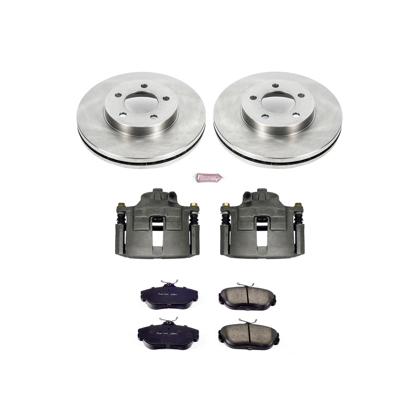 Power Stop Z17 Evolution Plus Stock Replacement Brake Kits with Calipers KCOE1327B