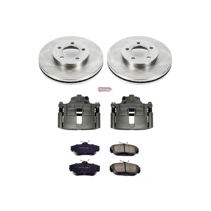 Power Stop Z17 Evolution Plus Stock Replacement Brake Kits with Calipers KCOE1327B