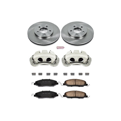 Power Stop Z17 Evolution Plus Stock Replacement Brake Kits with Calipers KCOE1382