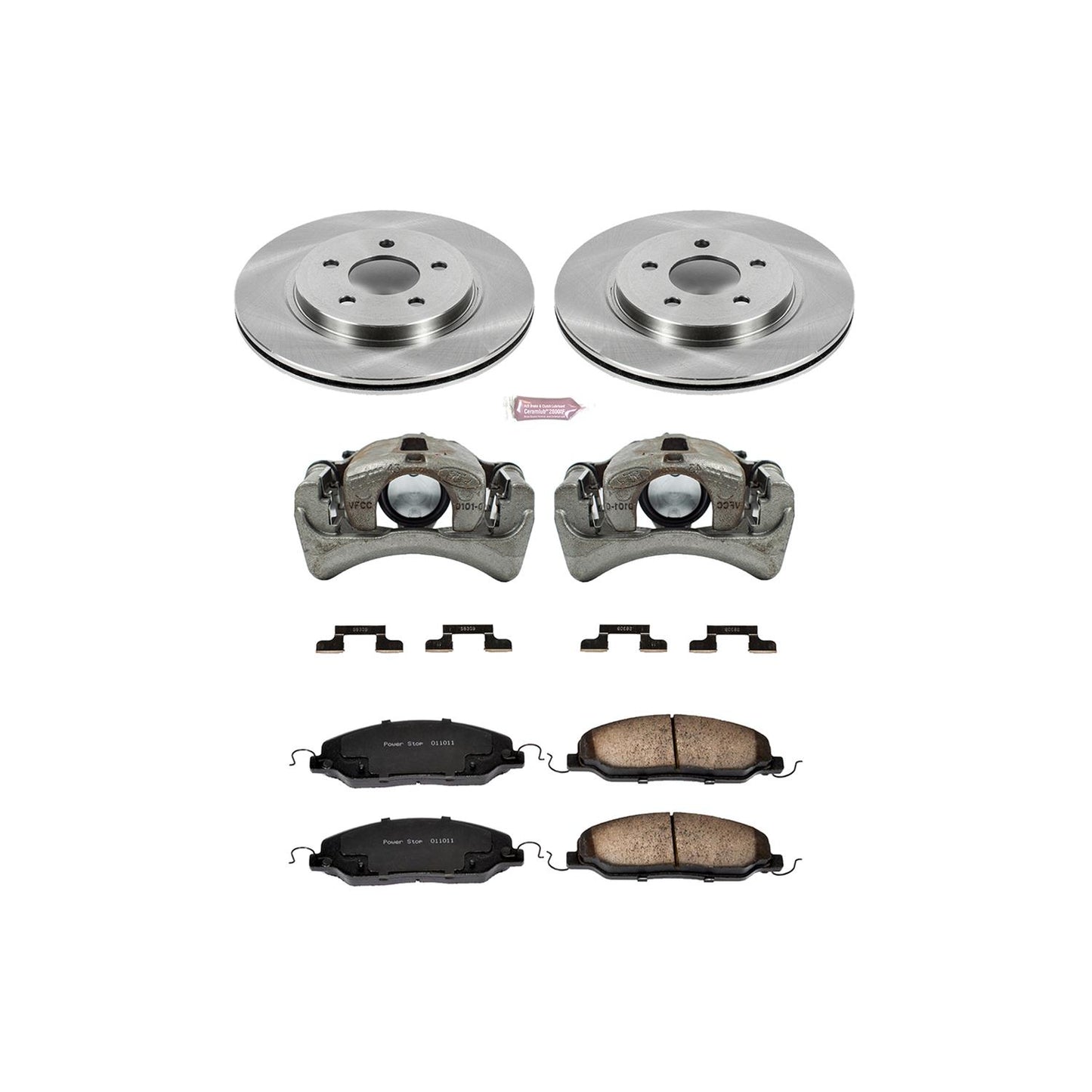 Power Stop Z17 Evolution Plus Stock Replacement Brake Kits with Calipers KCOE1384