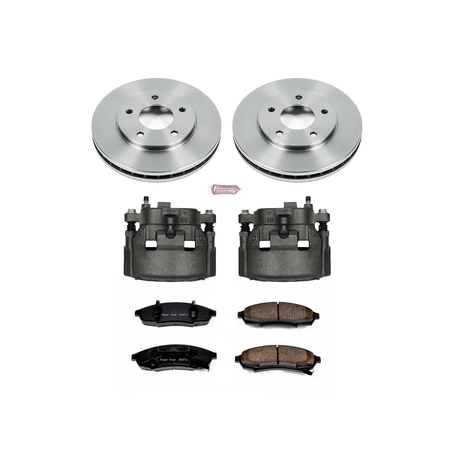 Power Stop Z17 Evolution Plus Stock Replacement Brake Kits with Calipers KCOE1498