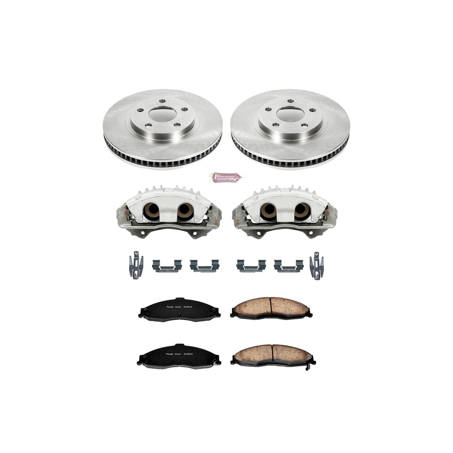 Power Stop Z17 Evolution Plus Stock Replacement Brake Kits with Calipers KCOE1547