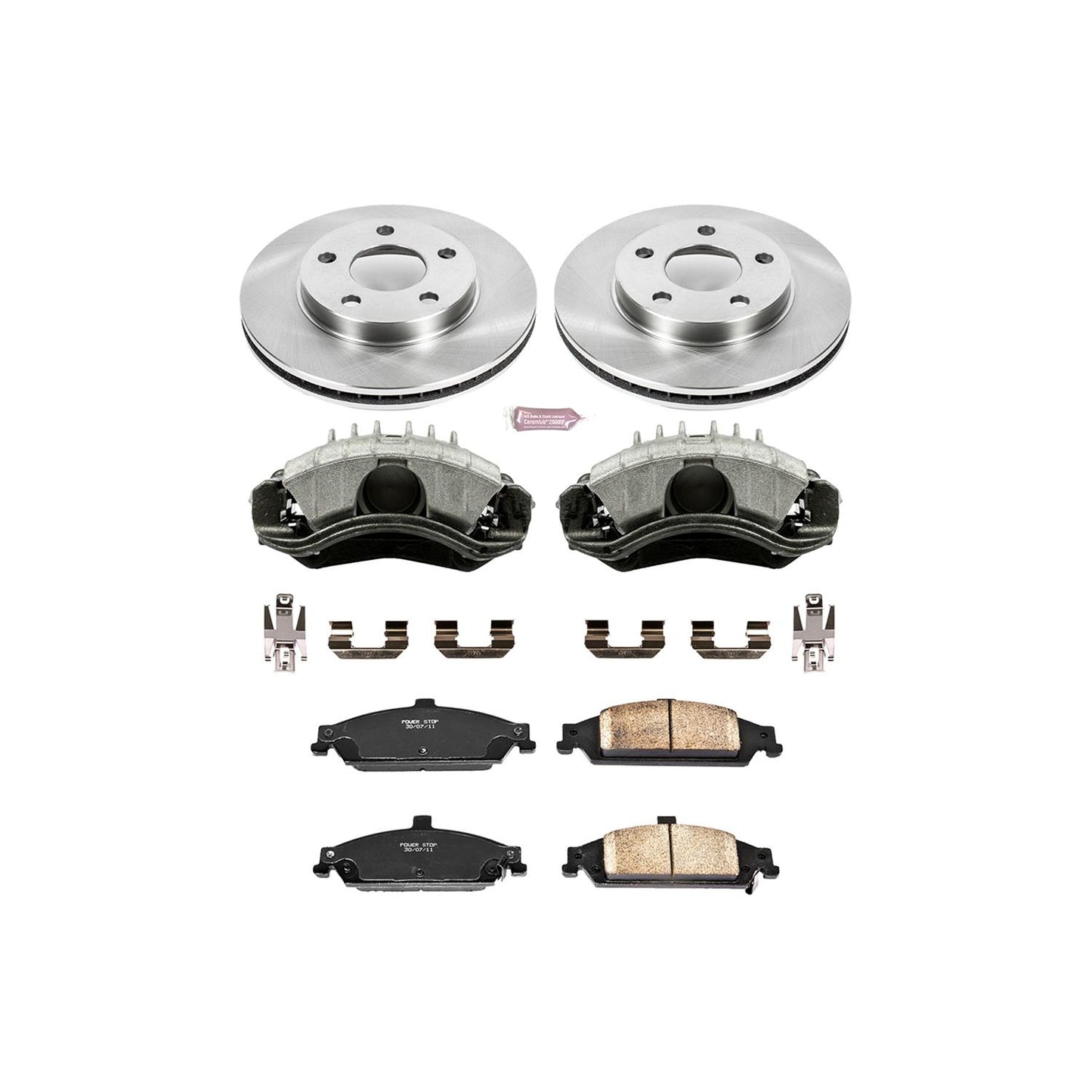 Power Stop Z17 Evolution Plus Stock Replacement Brake Kits with Calipers KCOE1551