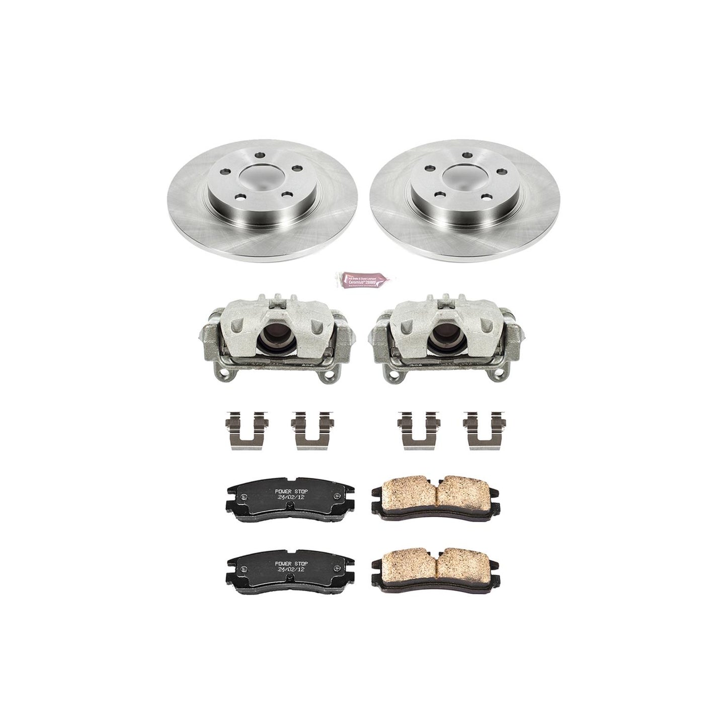 Power Stop Z17 Evolution Plus Stock Replacement Brake Kits with Calipers KCOE1567