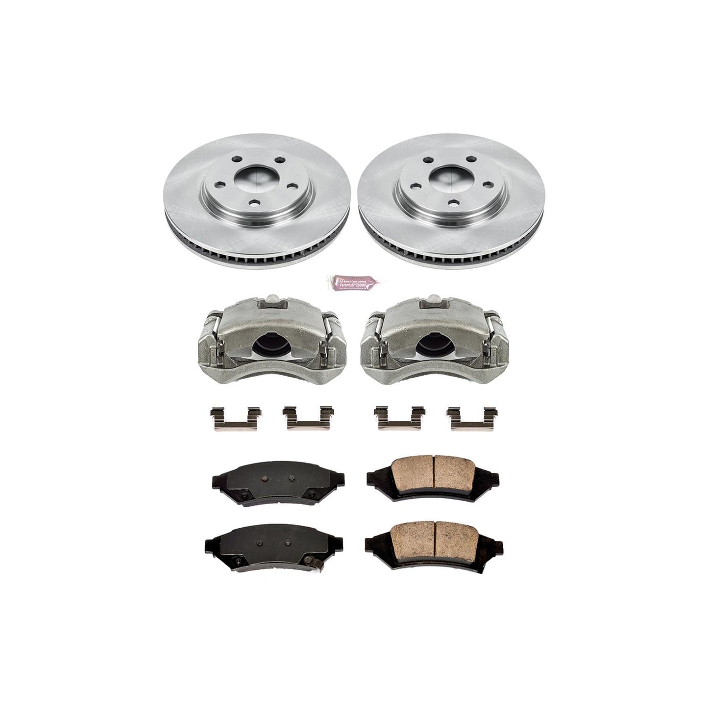Power Stop Z17 Evolution Plus Stock Replacement Brake Kits with Calipers KCOE1586A