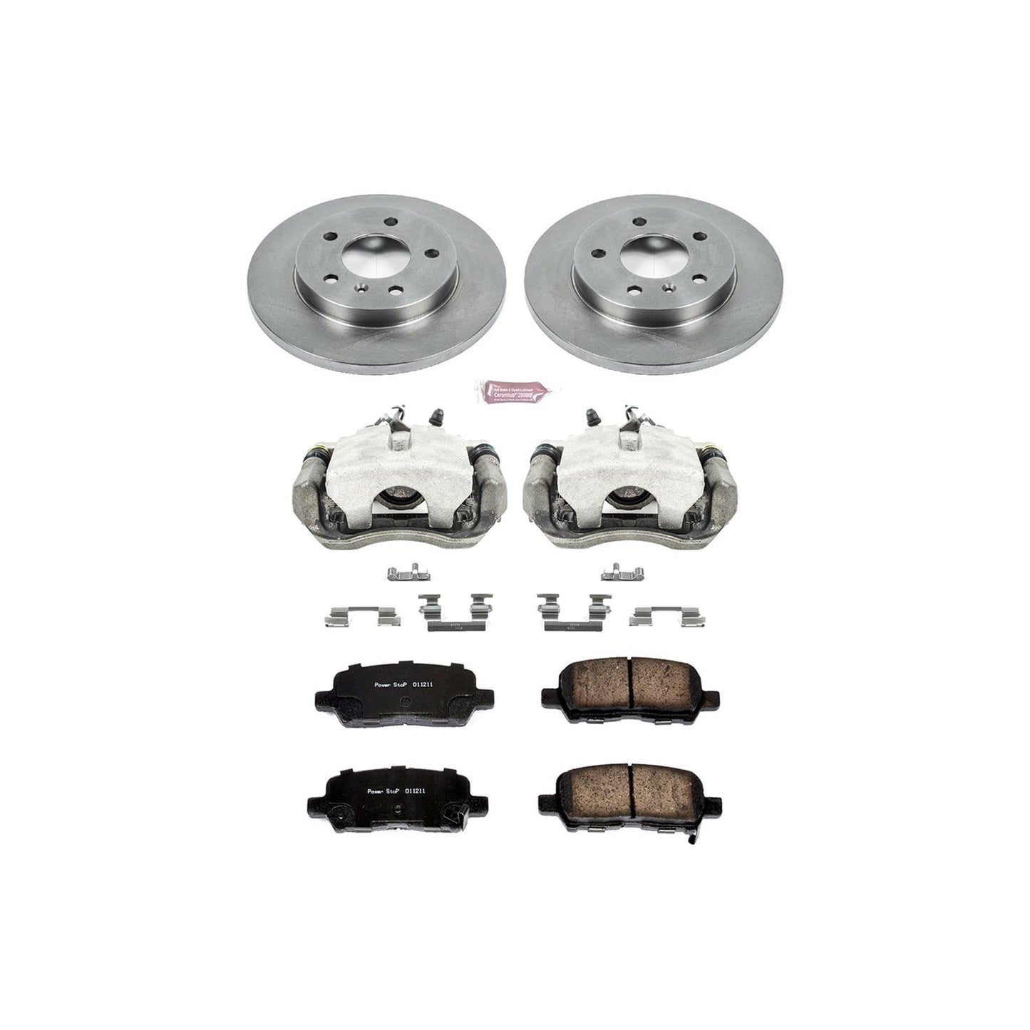 Power Stop Z17 Evolution Plus Stock Replacement Brake Kits with Calipers KCOE1602