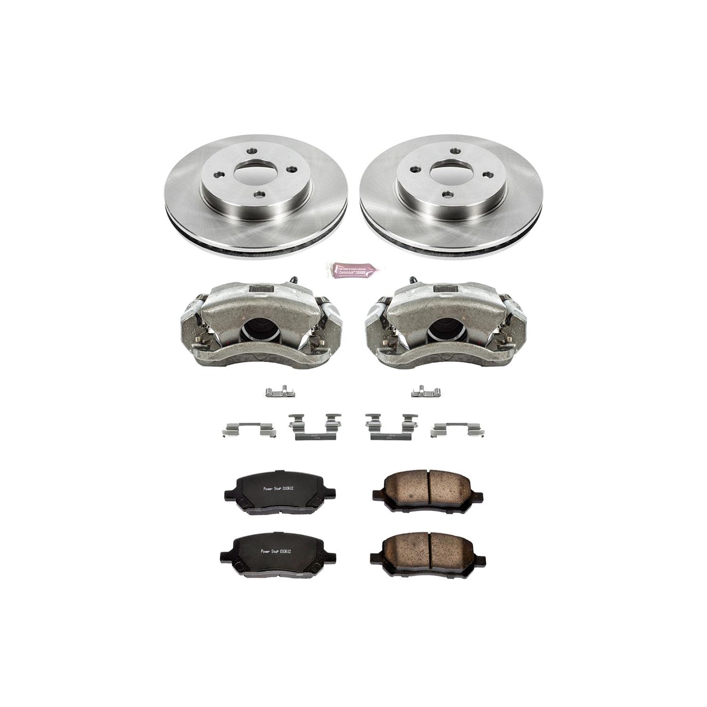 Power Stop Z17 Evolution Plus Stock Replacement Brake Kits with Calipers KCOE1604
