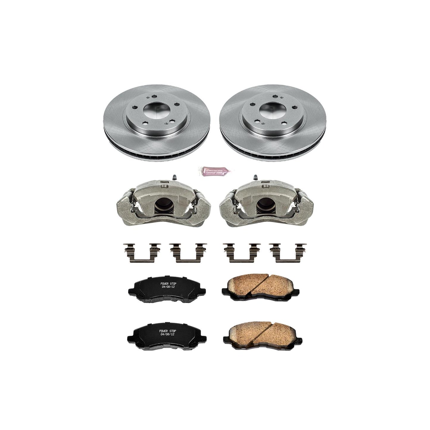 Power Stop Z17 Evolution Plus Stock Replacement Brake Kits with Calipers KCOE1678