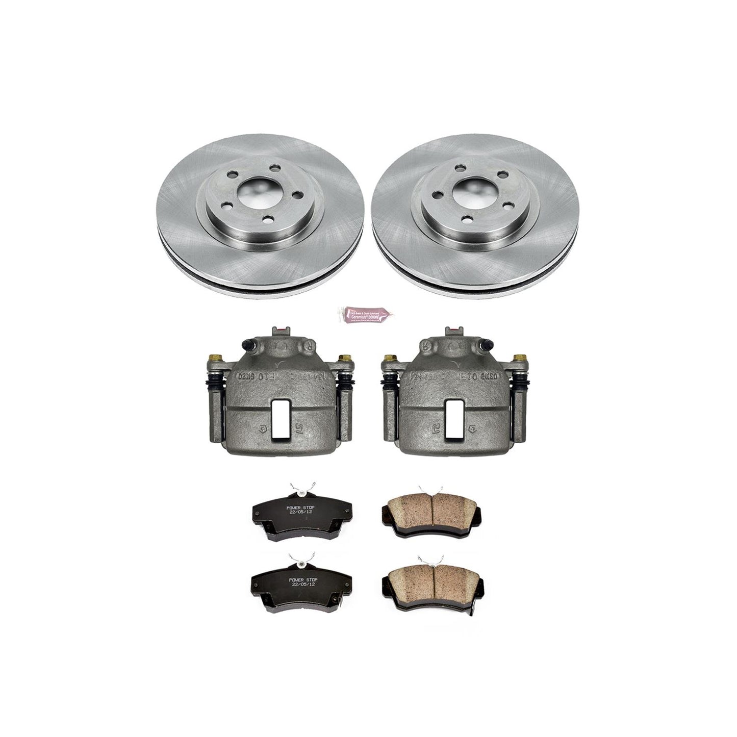 Power Stop Z17 Evolution Plus Stock Replacement Brake Kits with Calipers KCOE1704A