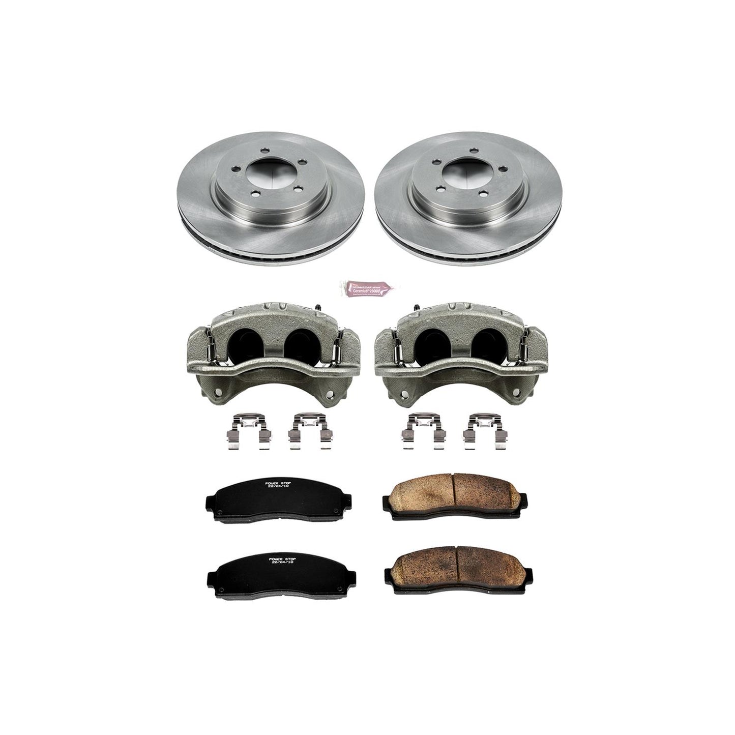 Power Stop Z17 Evolution Plus Stock Replacement Brake Kits with Calipers KCOE1931