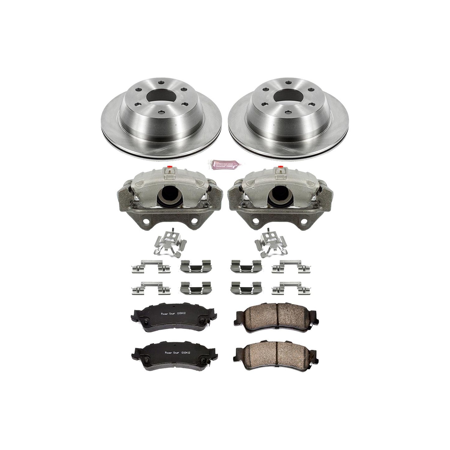 Power Stop Z17 Evolution Plus Stock Replacement Brake Kits with Calipers KCOE2018A