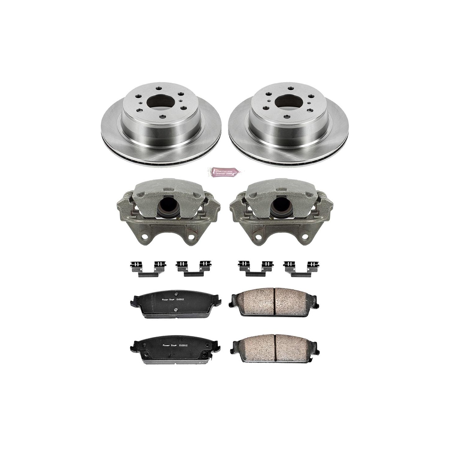 Power Stop Z17 Evolution Plus Stock Replacement Brake Kits with Calipers KCOE2083