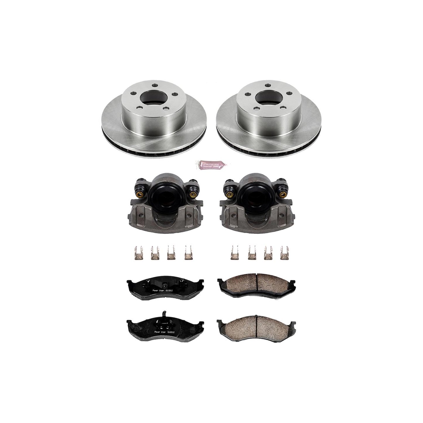 Power Stop Z17 Evolution Plus Stock Replacement Brake Kits with Calipers KCOE2119