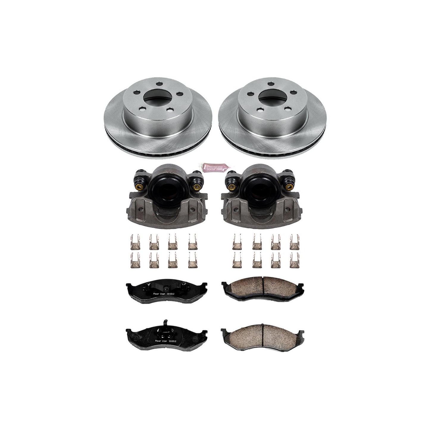 Power Stop Z17 Evolution Plus Stock Replacement Brake Kits with Calipers KCOE2152