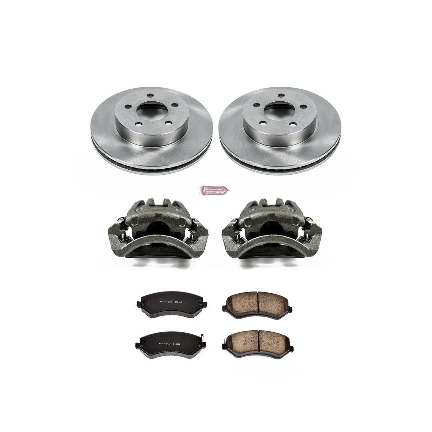 Power Stop Z17 Evolution Plus Stock Replacement Brake Kits with Calipers KCOE2160