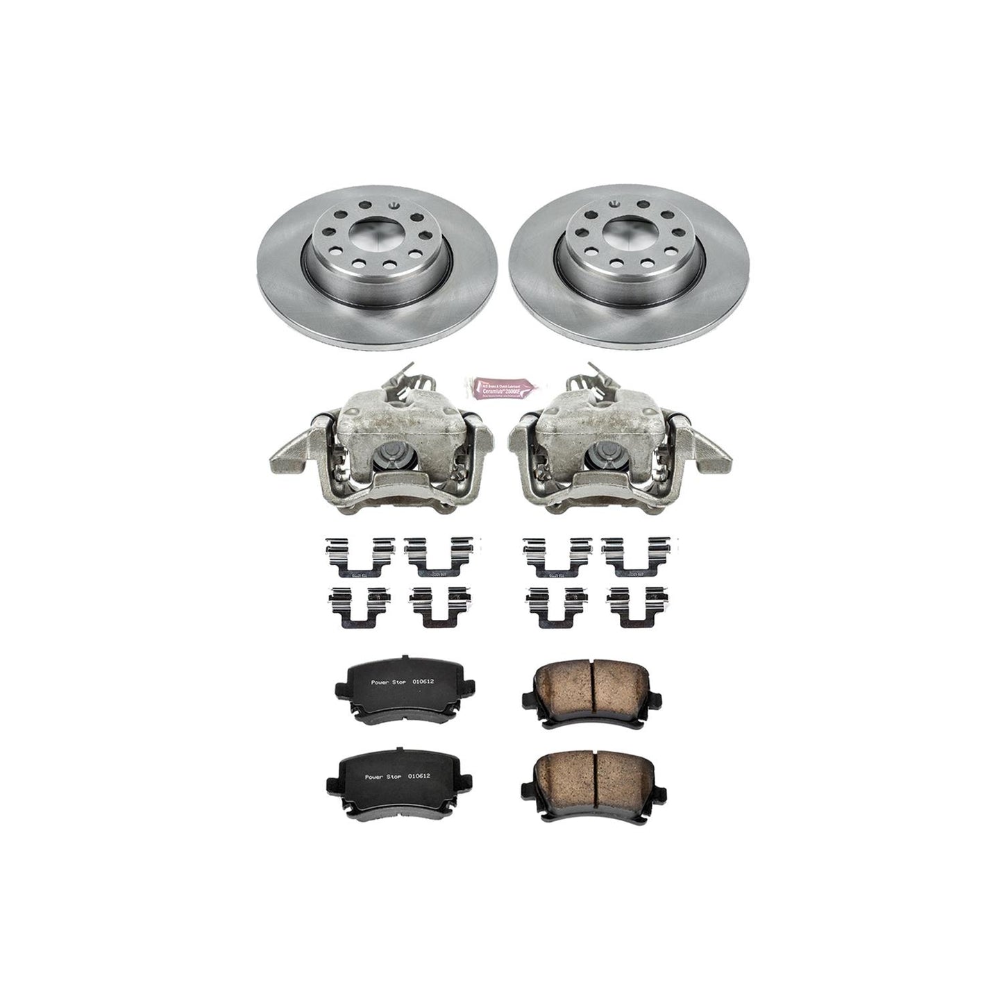 Power Stop Z17 Evolution Plus Stock Replacement Brake Kits with Calipers KCOE2261