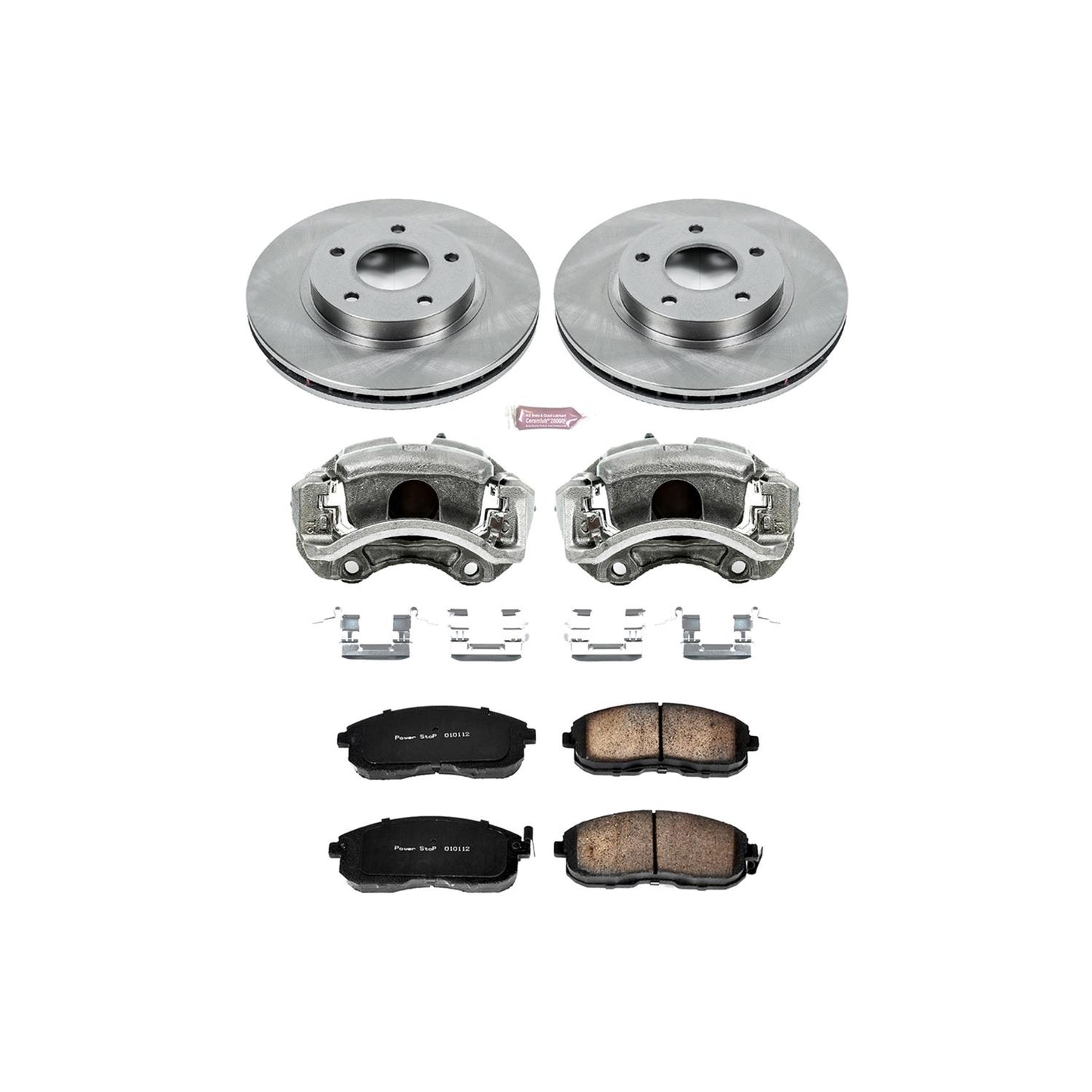 Power Stop Z17 Evolution Plus Stock Replacement Brake Kits with Calipers KCOE2280