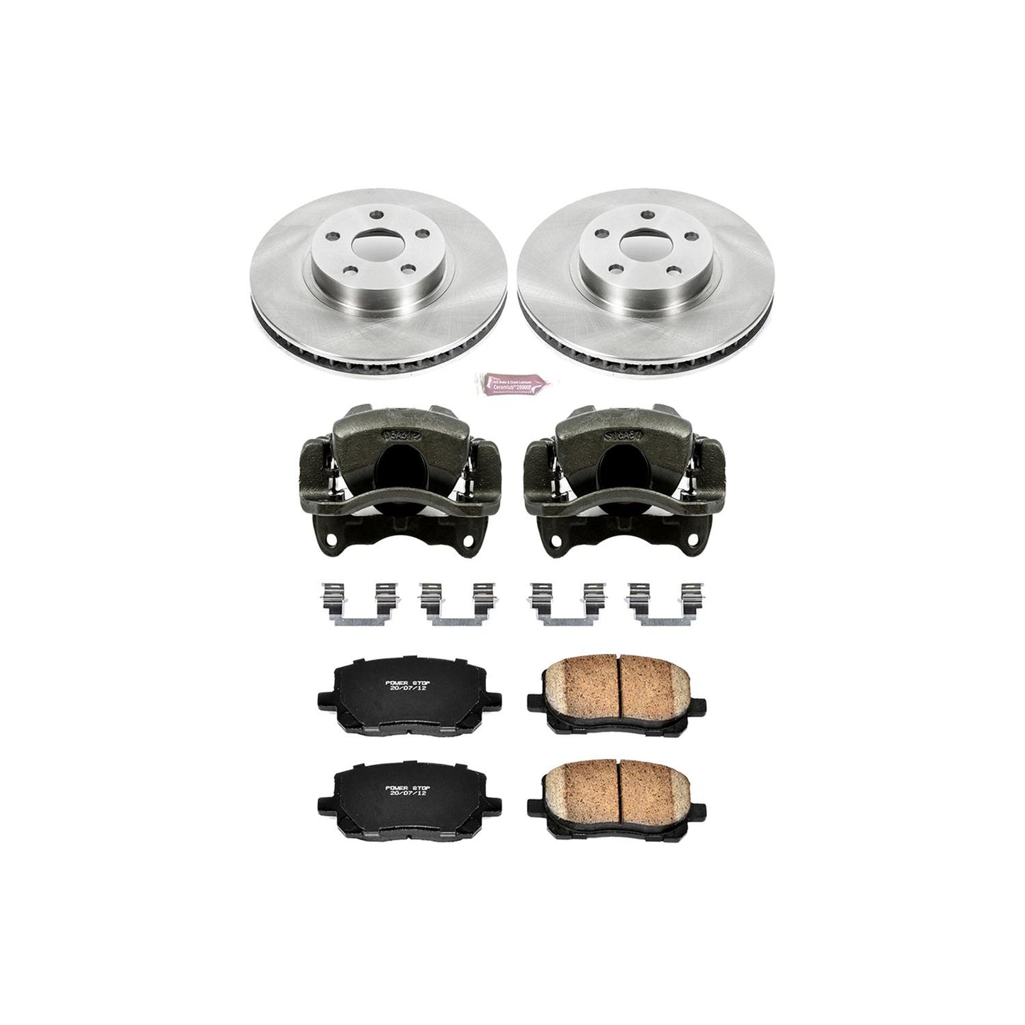 Power Stop Z17 Evolution Plus Stock Replacement Brake Kits with Calipers KCOE2316