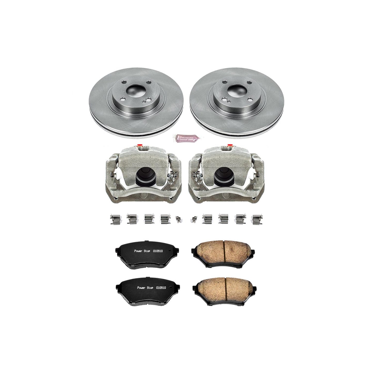 Power Stop Z17 Evolution Plus Stock Replacement Brake Kits with Calipers KCOE2353