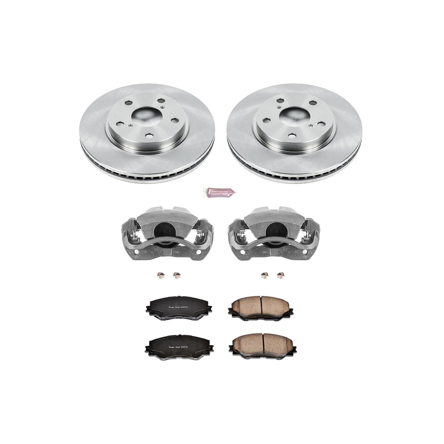Power Stop Z17 Evolution Plus Stock Replacement Brake Kits with Calipers KCOE258A
