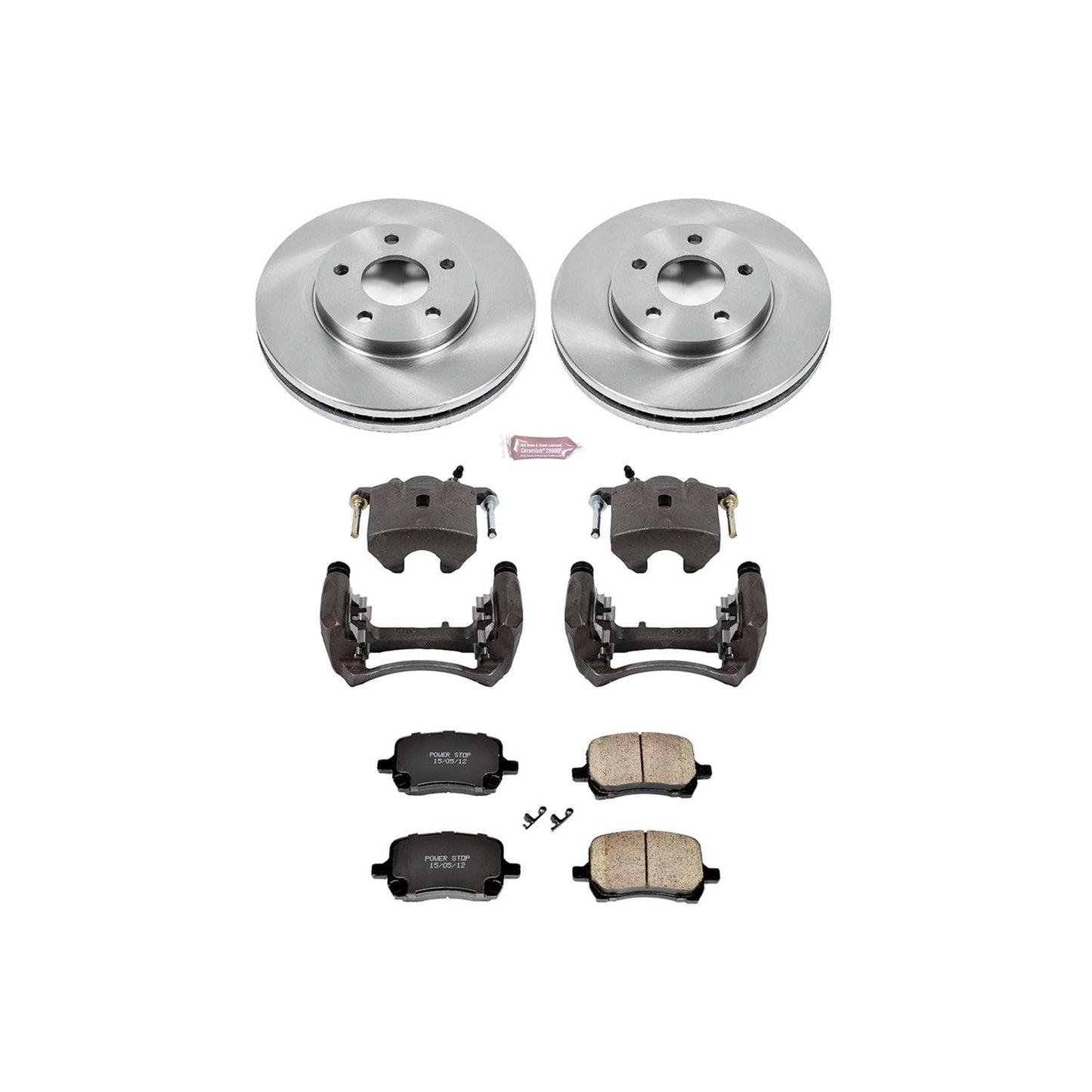 Power Stop Z17 Evolution Plus Stock Replacement Brake Kits with Calipers KCOE3116