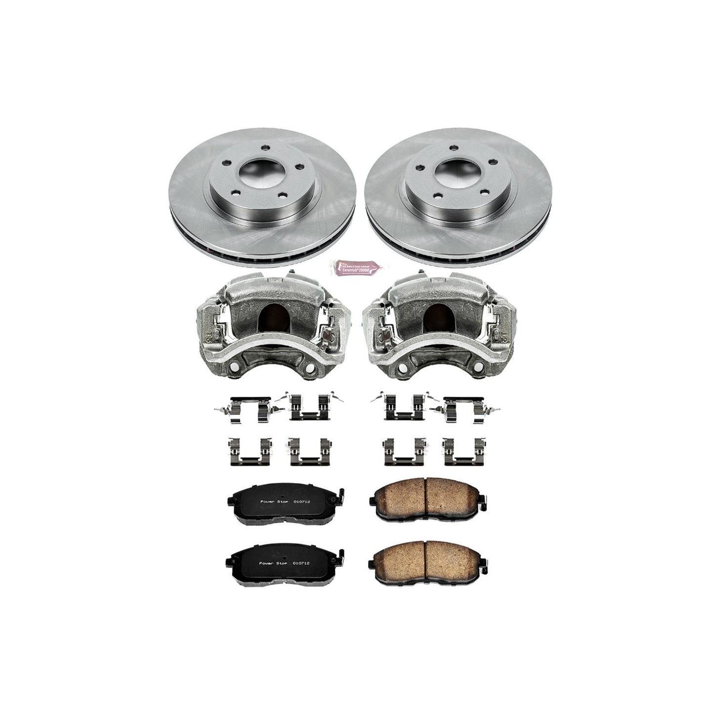 Power Stop Z17 Evolution Plus Stock Replacement Brake Kits with Calipers KCOE3137