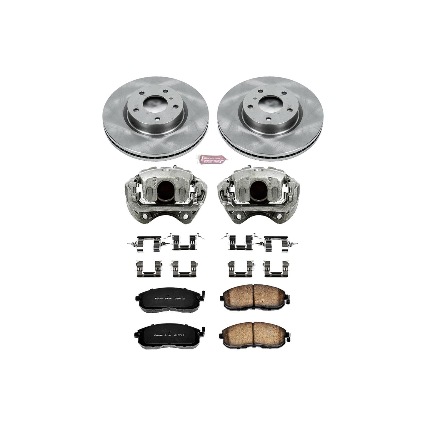 Power Stop Z17 Evolution Plus Stock Replacement Brake Kits with Calipers KCOE3140