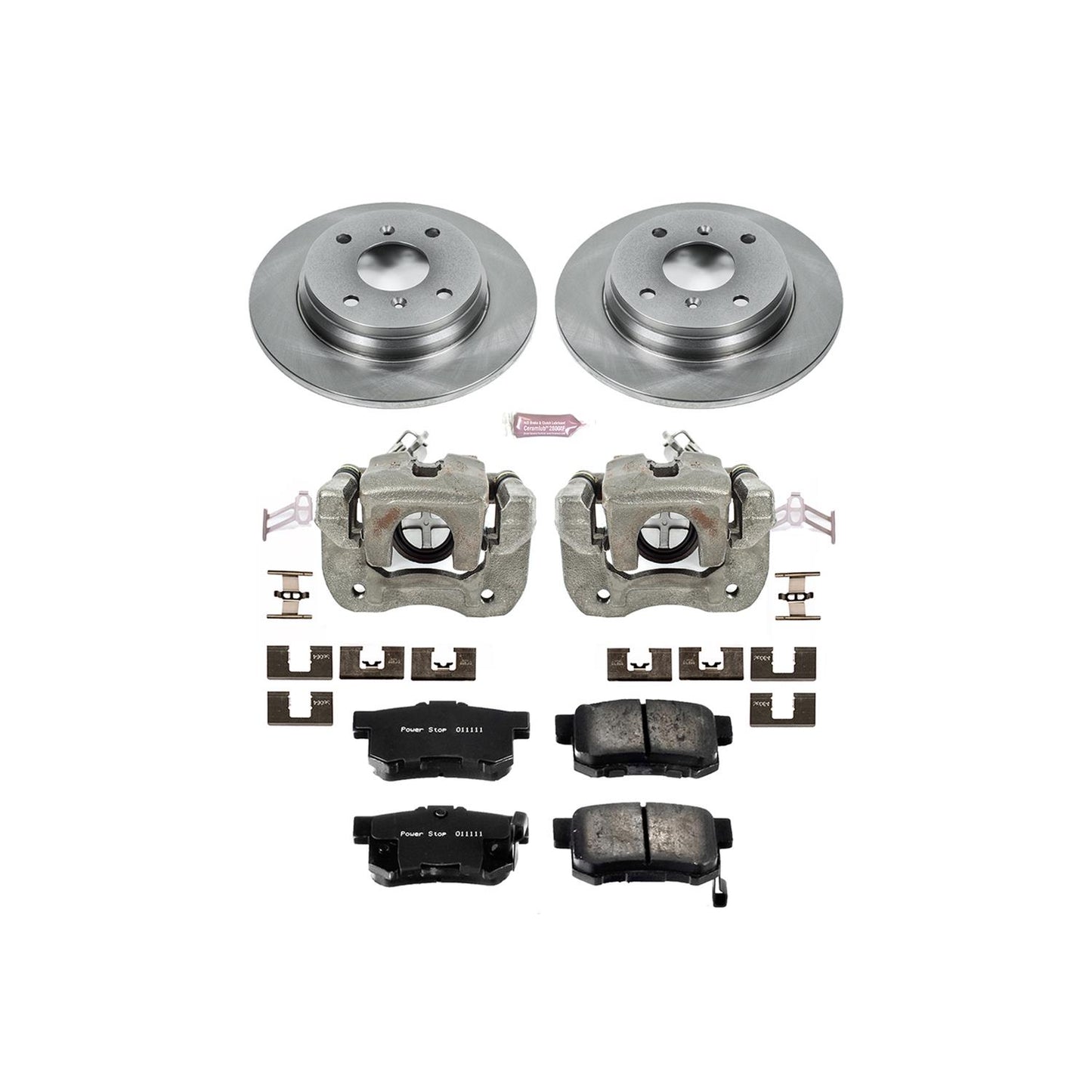 Power Stop Z17 Evolution Plus Stock Replacement Brake Kits with Calipers KCOE407