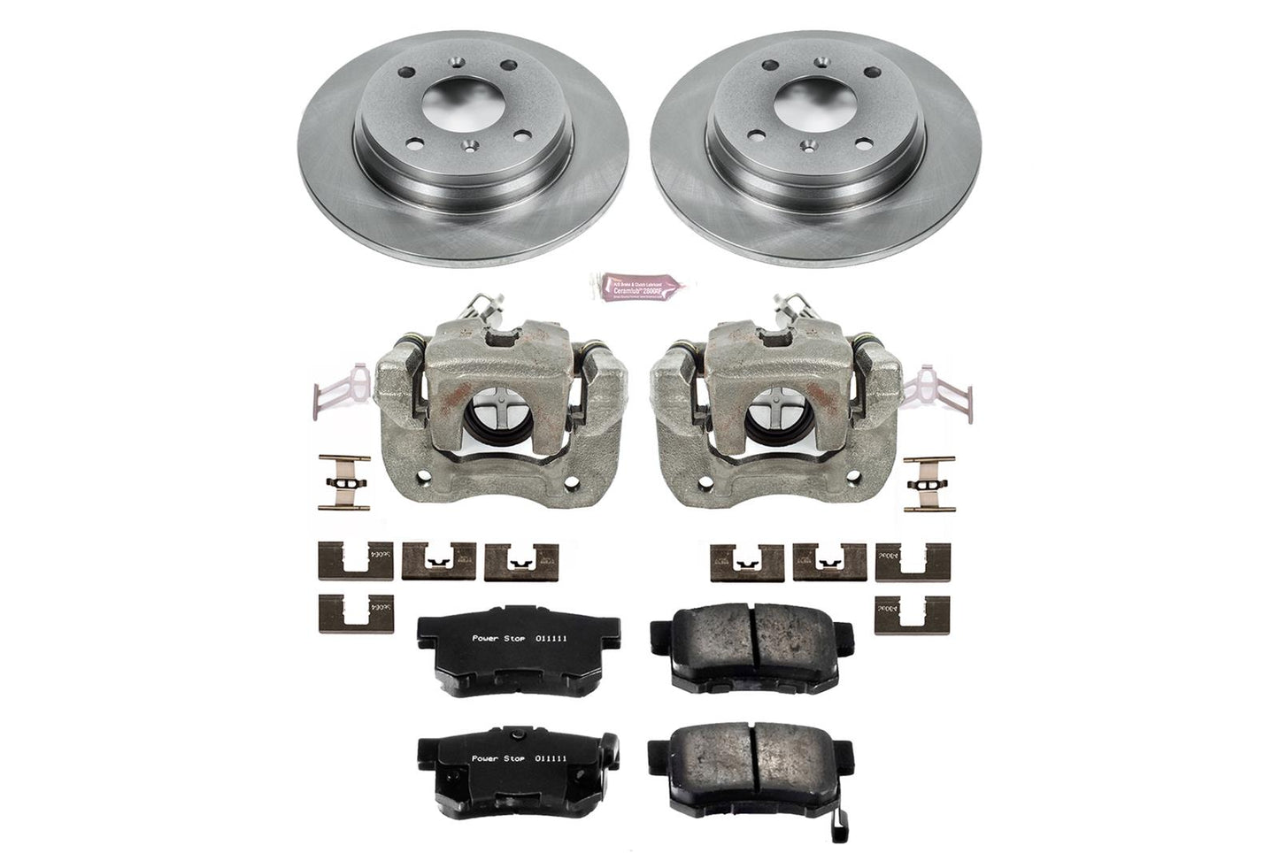 Power Stop Z17 Evolution Plus Stock Replacement Brake Kits with Calipers KCOE407