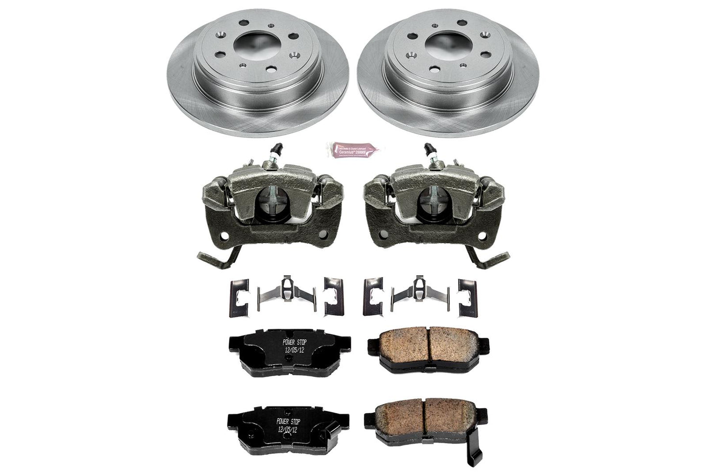 Power Stop Z17 Evolution Plus Stock Replacement Brake Kits with Calipers KCOE408
