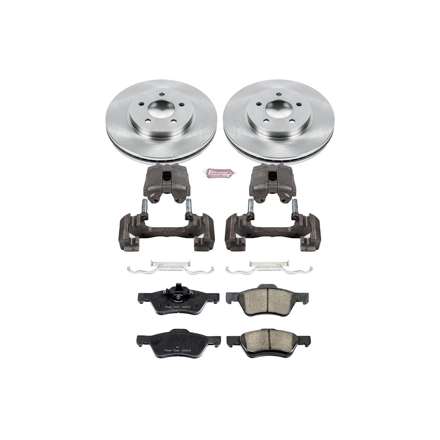 Power Stop Z17 Evolution Plus Stock Replacement Brake Kits with Calipers KCOE4581