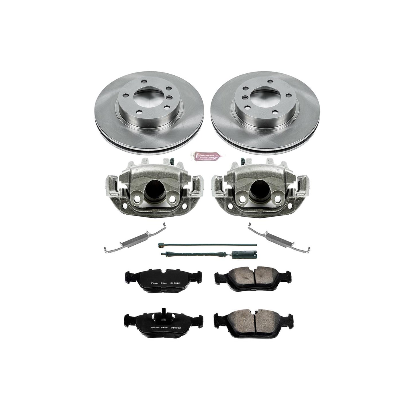 Power Stop Z17 Evolution Plus Stock Replacement Brake Kits with Calipers KCOE496