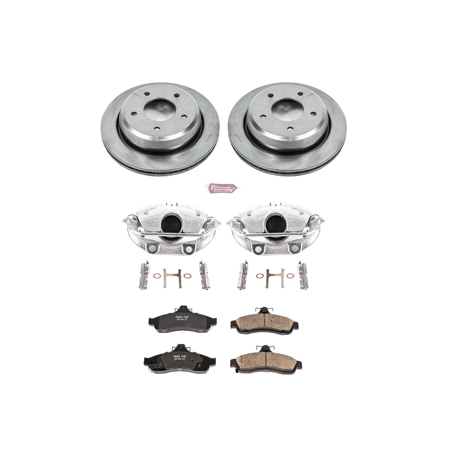 Power Stop Z17 Evolution Plus Stock Replacement Brake Kits with Calipers KCOE5064