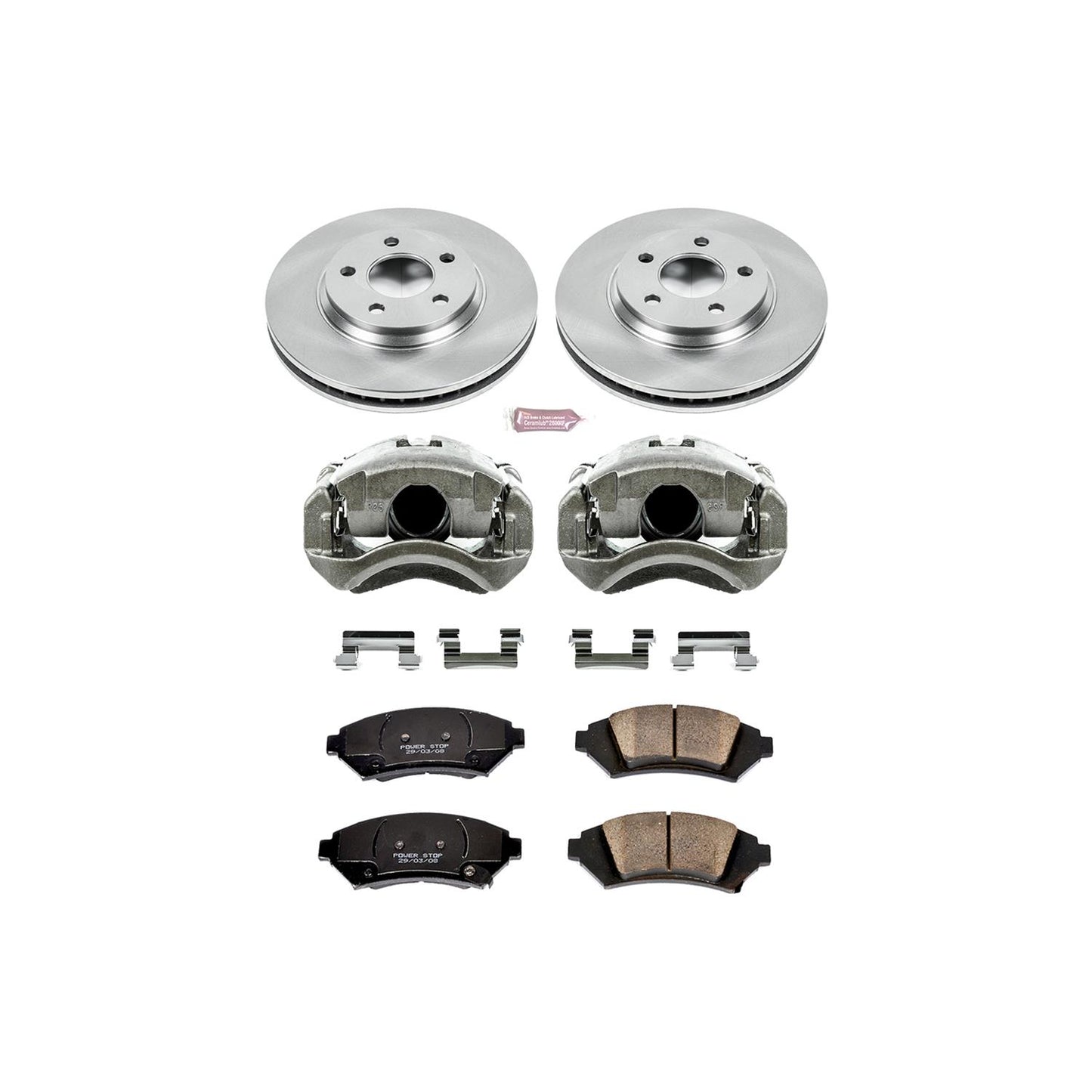 Power Stop Z17 Evolution Plus Stock Replacement Brake Kits with Calipers KCOE5137