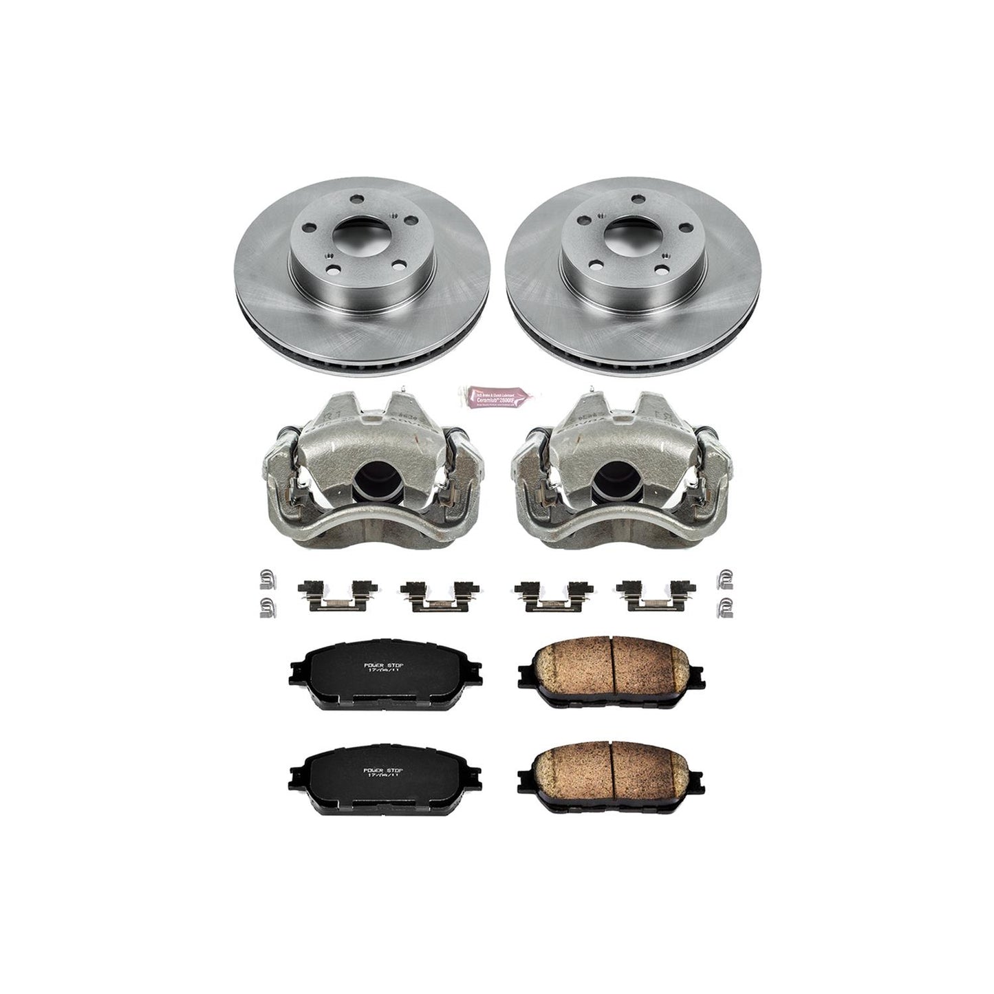 Power Stop Z17 Evolution Plus Stock Replacement Brake Kits with Calipers KCOE5431