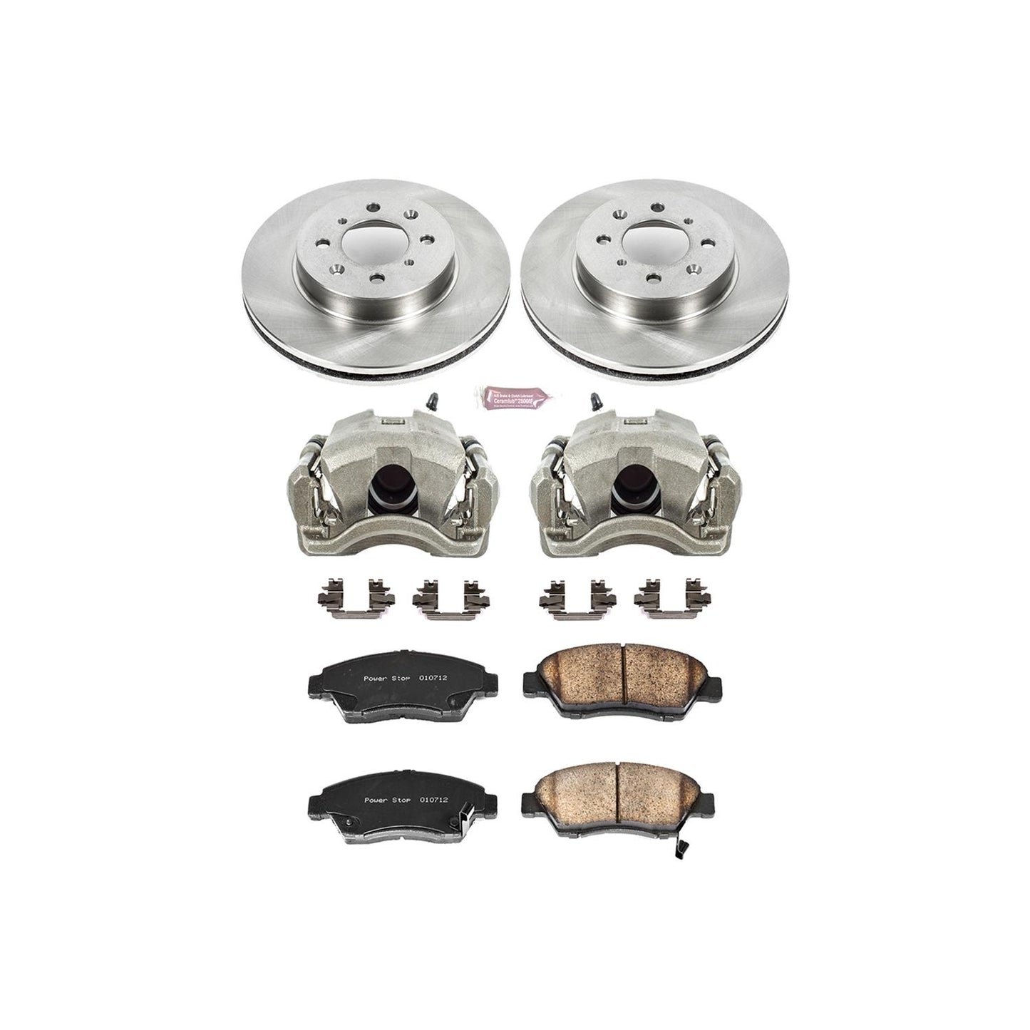 Power Stop Z17 Evolution Plus Stock Replacement Brake Kits with Calipers KCOE694