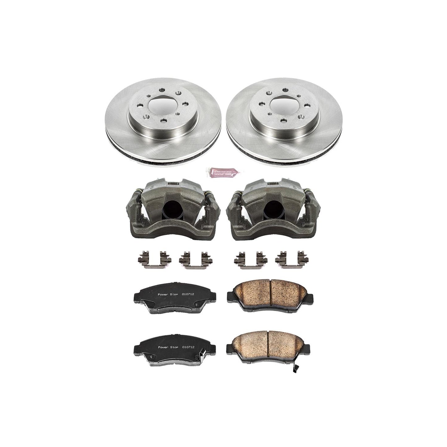 Power Stop Z17 Evolution Plus Stock Replacement Brake Kits with Calipers KCOE694A