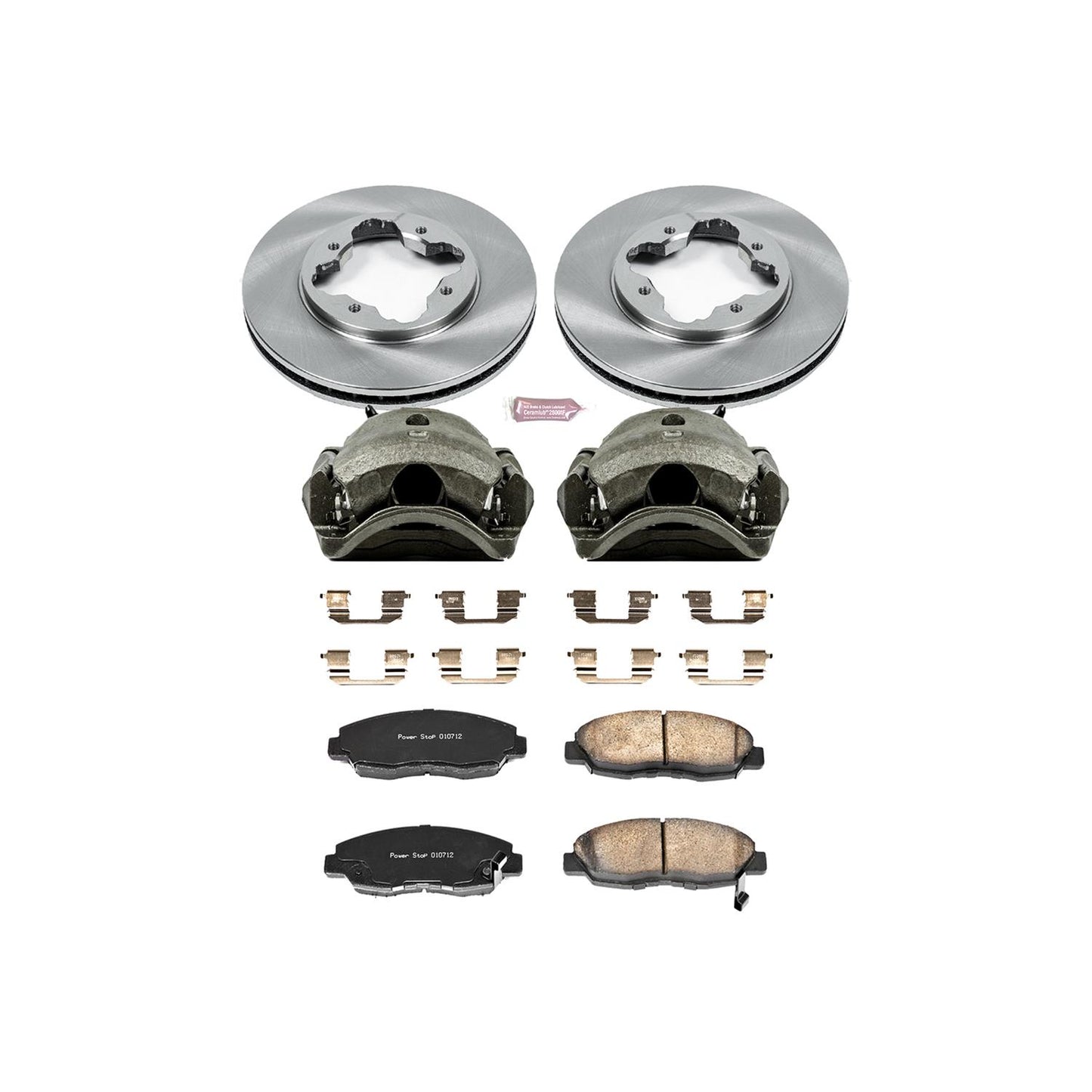 Power Stop Z17 Evolution Plus Stock Replacement Brake Kits with Calipers KCOE697