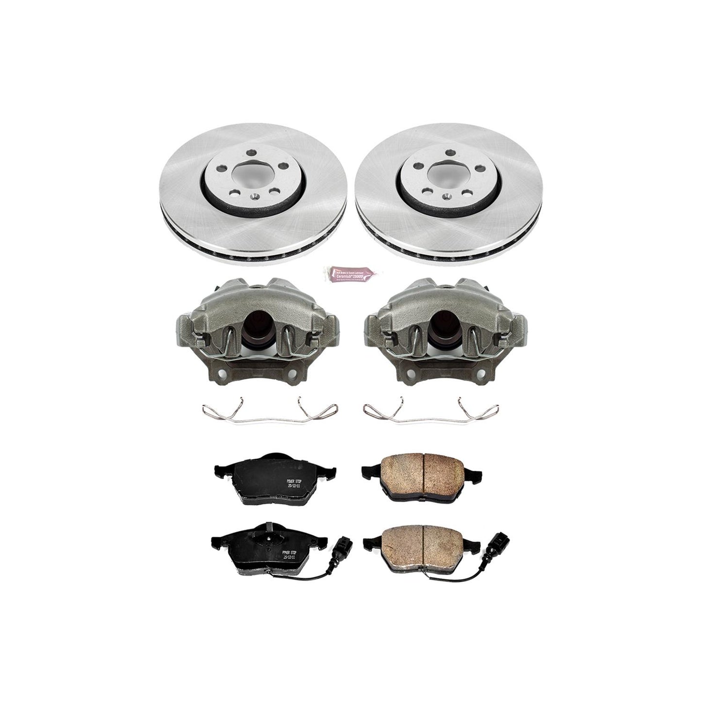 Power Stop Z17 Evolution Plus Stock Replacement Brake Kits with Calipers KCOE898