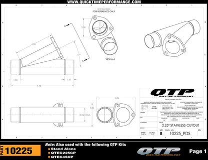 Quick Time Performance Exhaust Cutouts 10225