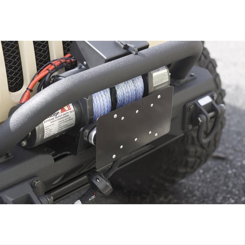 Rugged Ridge Fairlead Mount License Plate Brackets 11238.07