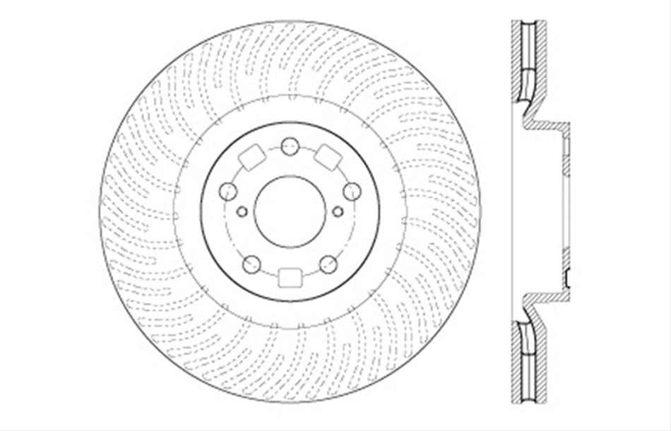 StopTech Drilled Brake Rotors 128.44185R