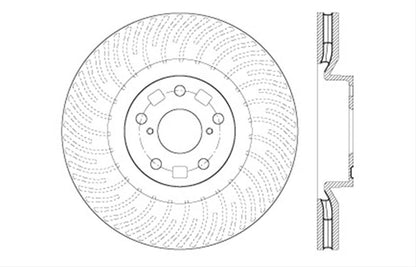 StopTech Drilled Brake Rotors 128.44185R