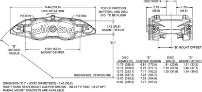 Wilwood Forged Narrow Superlite 4 Radial Mount Calipers 120-12602