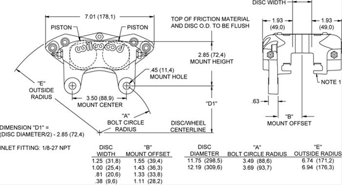 Wilwood Forged Narrow Dynalite Calipers 120-11577-P