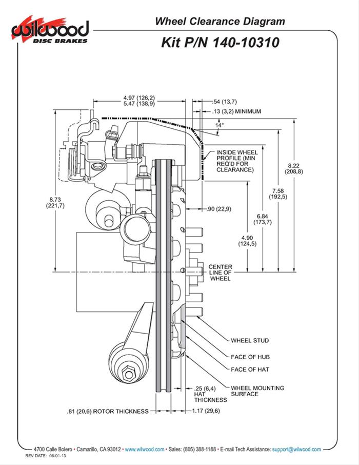 Wilwood Combination Parking Brake Kits 140-10310