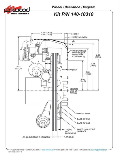 Wilwood Combination Parking Brake Kits 140-10310