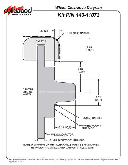 Wilwood Forged Dynalite Big Brake Front Brake Kits 140-11072-R
