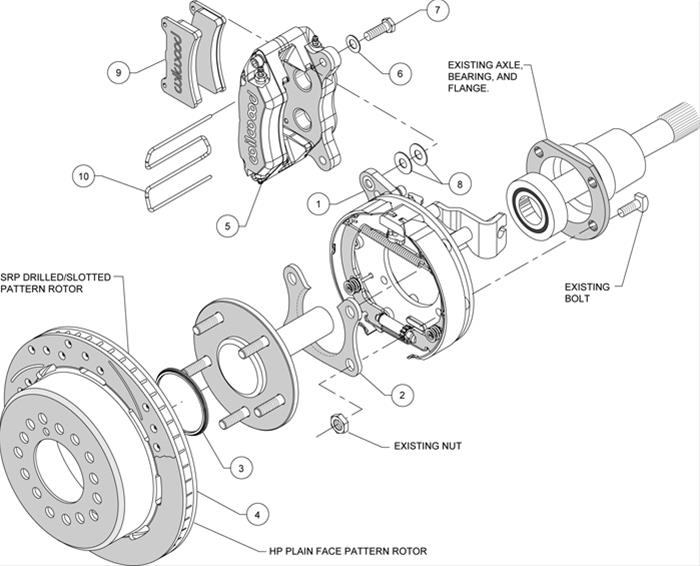 Wilwood Forged DynaPro Low-Profile Rear Parking Brake Kits 140-11397-DR